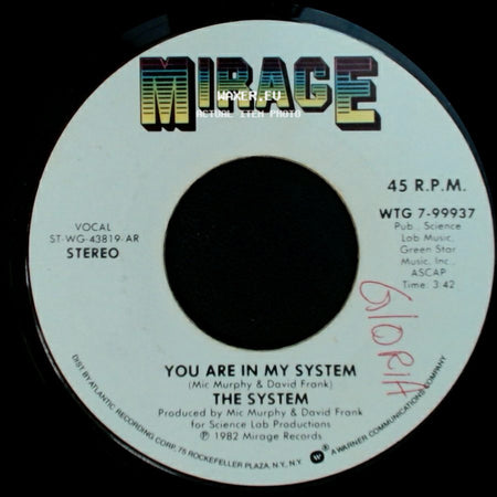 The System - You Are In My System / Now I Am Electric side A