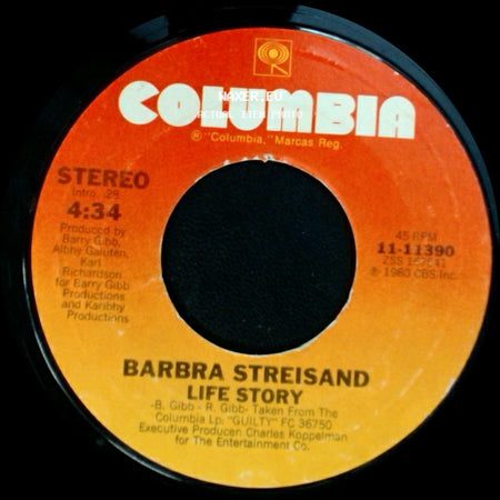Barbra Streisand & Barry Gibb / Barbra Streisand - Guilty / Life Story side B