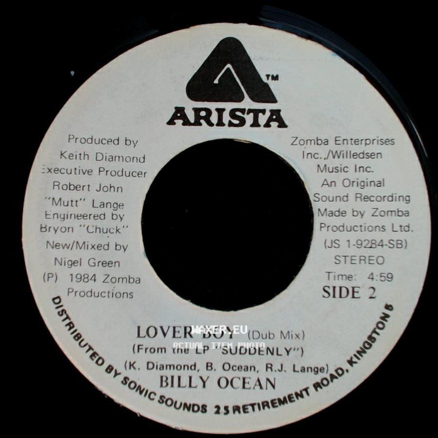 Billy Ocean - Lover Boy / Lover Boy (Dub Mix) side B