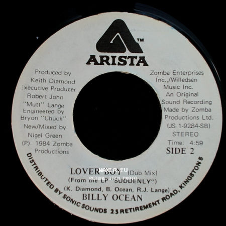 Billy Ocean - Lover Boy / Lover Boy (Dub Mix) side B