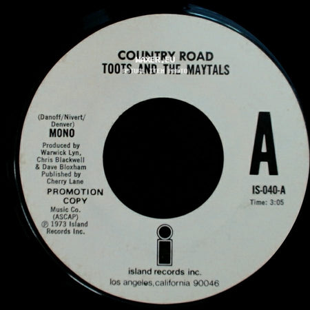 Toots And The Maytals - Country Road / Country Road side B