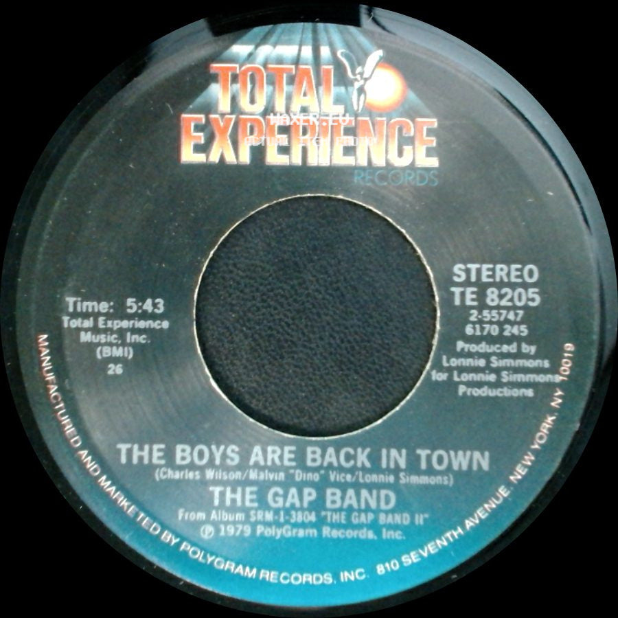 The Gap Band - The Boys Are Back In Town / Outstanding side A