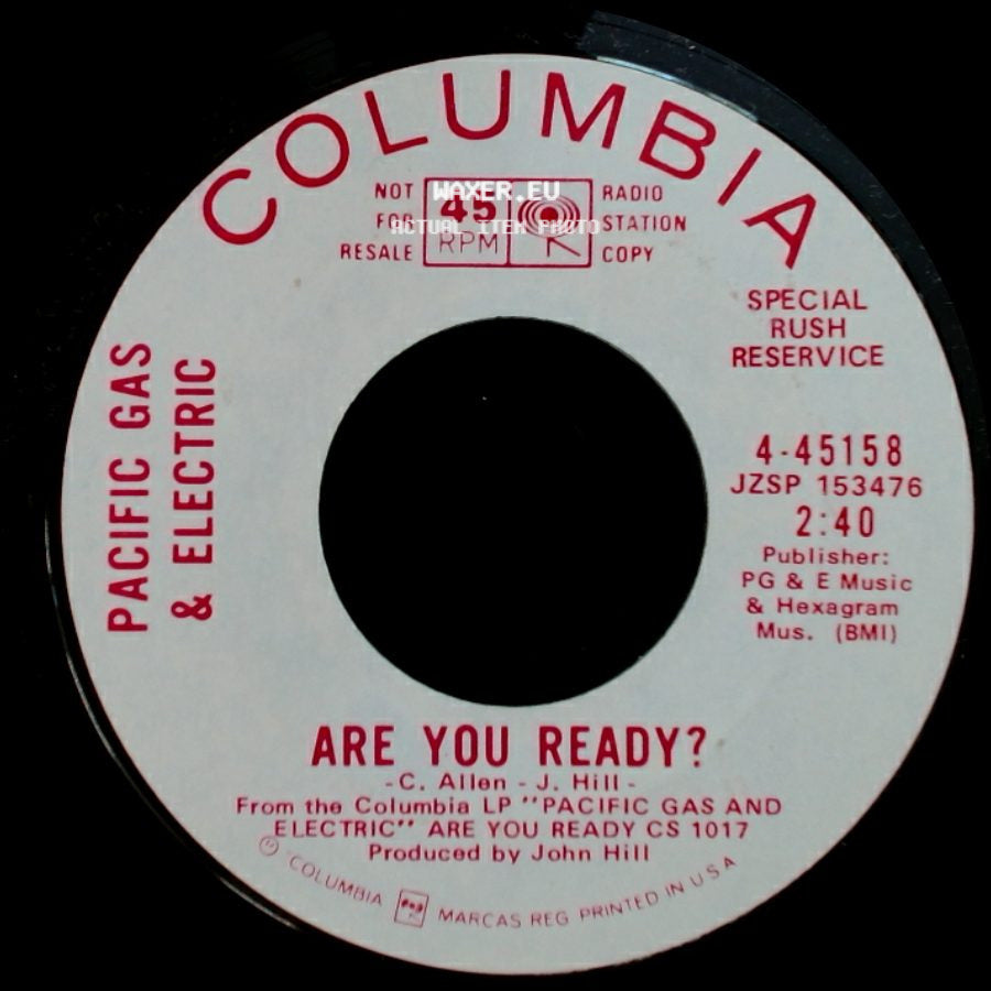 Pacific Gas & Electric - Are You Ready? / Are You Ready? side A