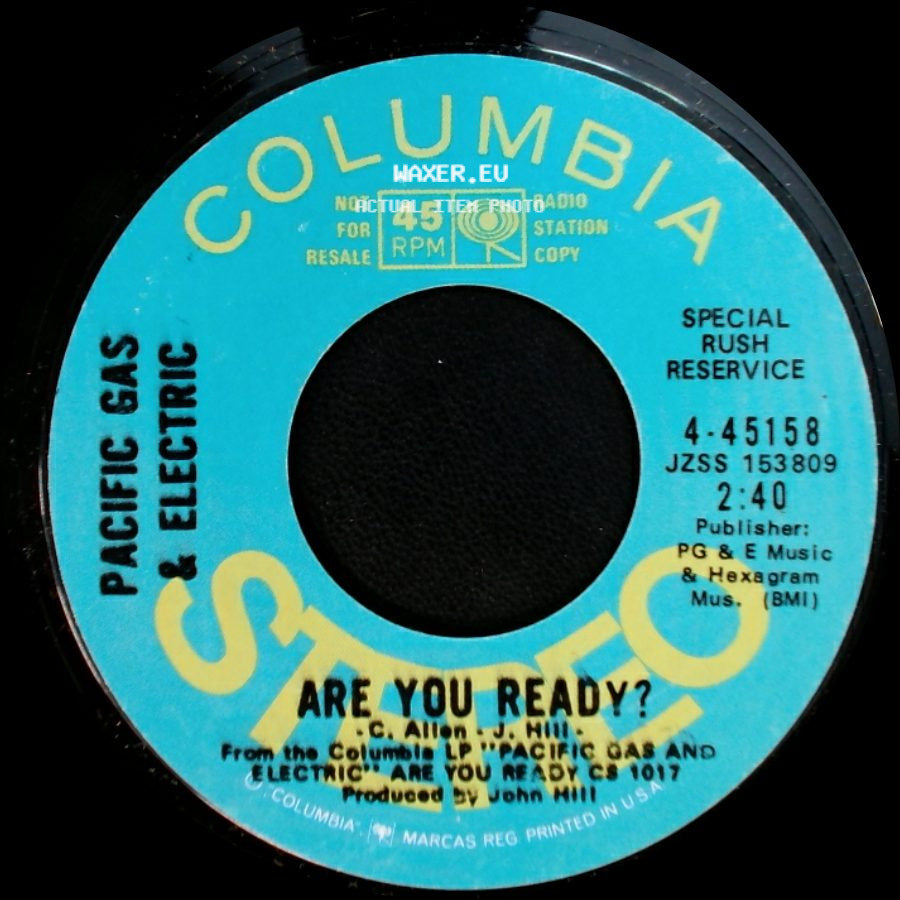 Pacific Gas & Electric - Are You Ready? / Are You Ready? side B
