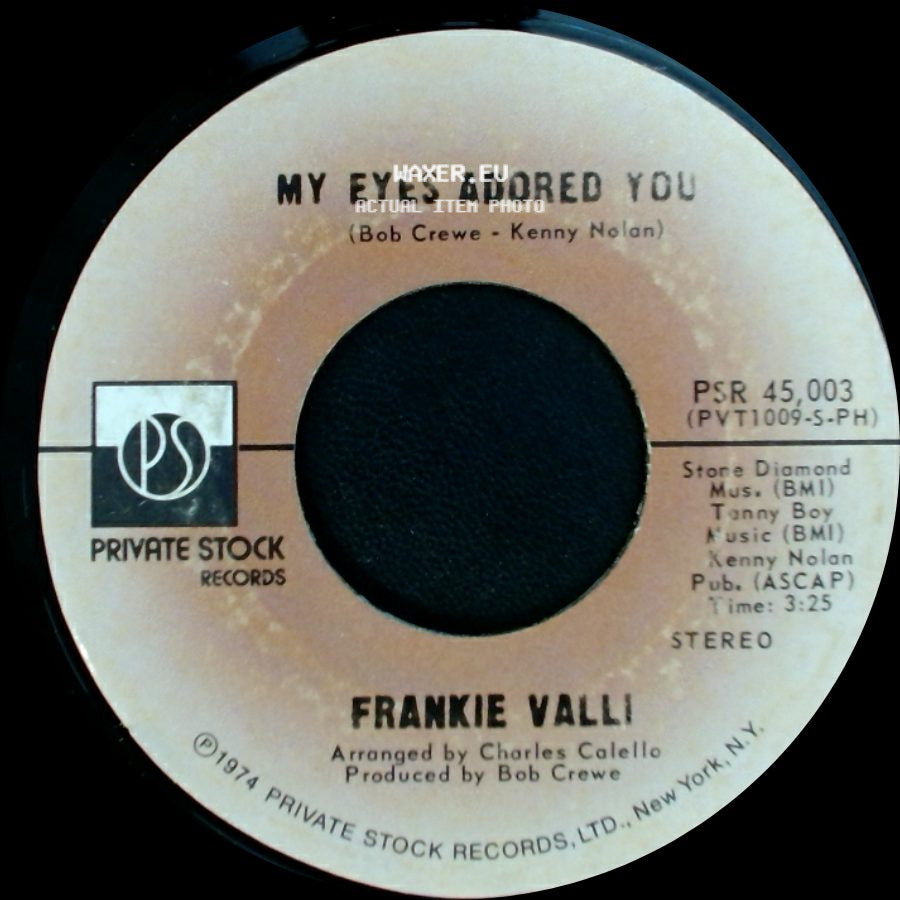 Frankie Valli - Watch Where You Walk / My Eyes Adored You side B