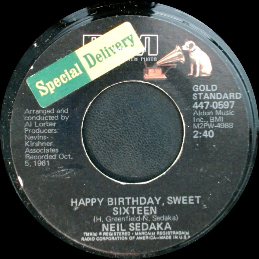 Neil Sudaka / Neil Sedaka - Happy Birthday, Sweet Sixteen / The Diary side A
