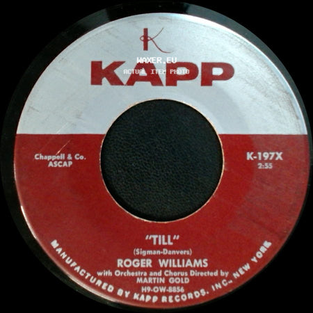 Roger Williams - Big Town / "Till" side B