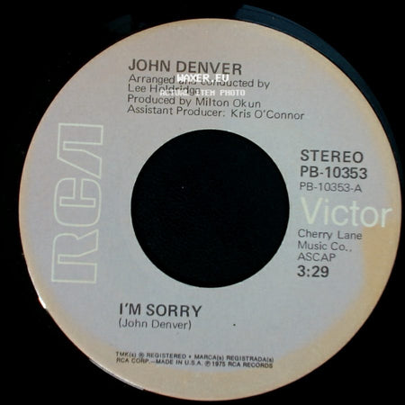 John Denver - Calypso / I'm Sorry side B