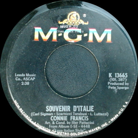 Connie Francis - Souvenir D'italie / Another Page side A
