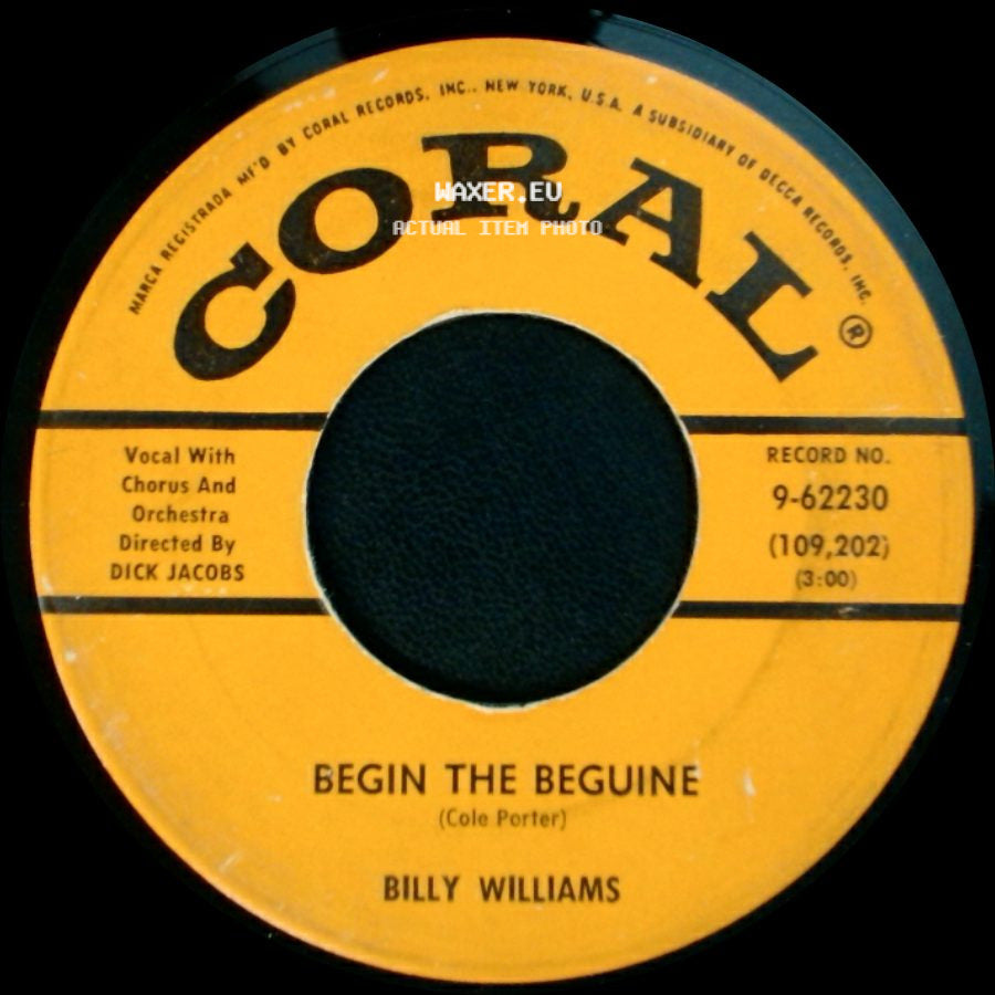 Billy Williams - Begin The Beguine / For You side A
