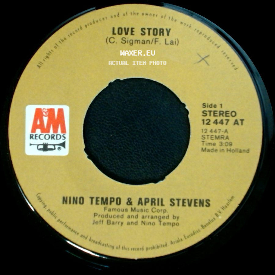 Nino Tempo & April Stevens - Love Story / Hoochy Coochy-Wing Dang Doo side A