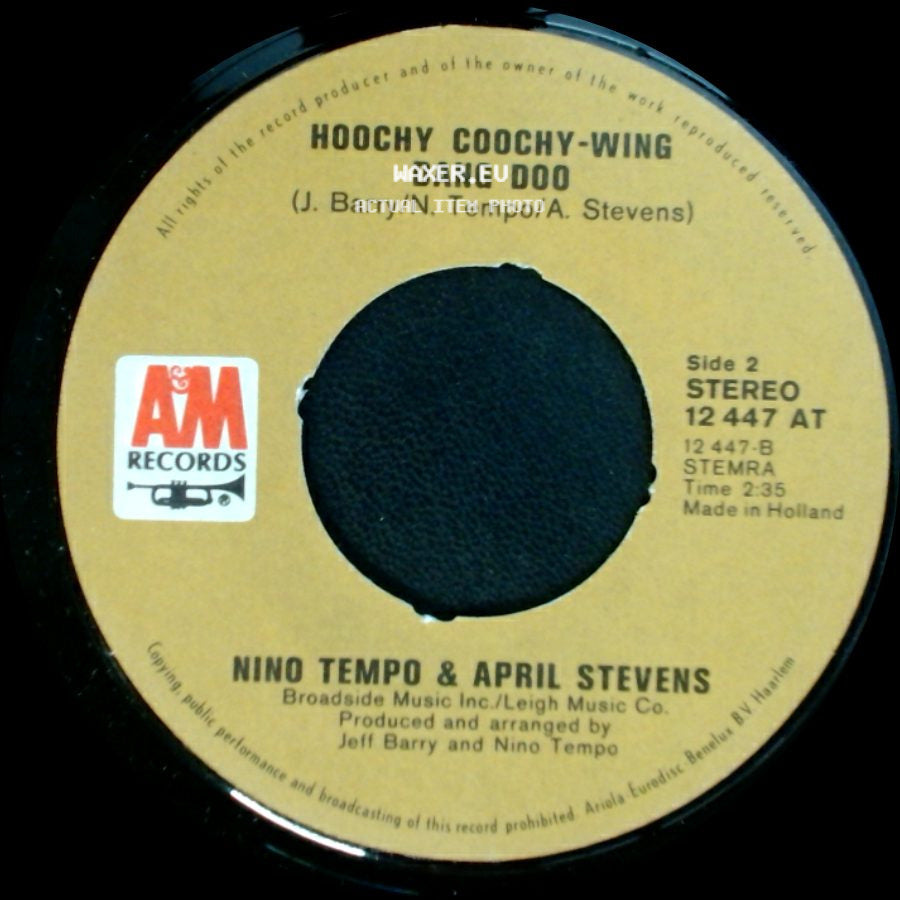 Nino Tempo & April Stevens - Love Story / Hoochy Coochy-Wing Dang Doo side B