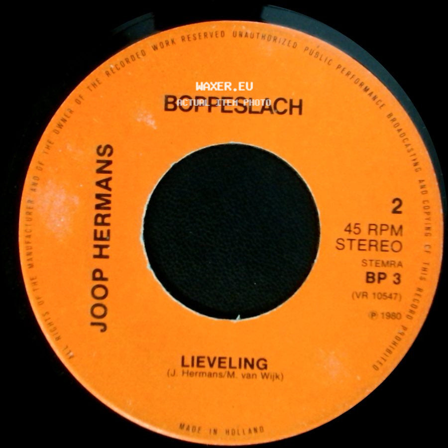 Joop Hermans - Tante Roelie (Danst De Wooly Booly) / Lieveling side B