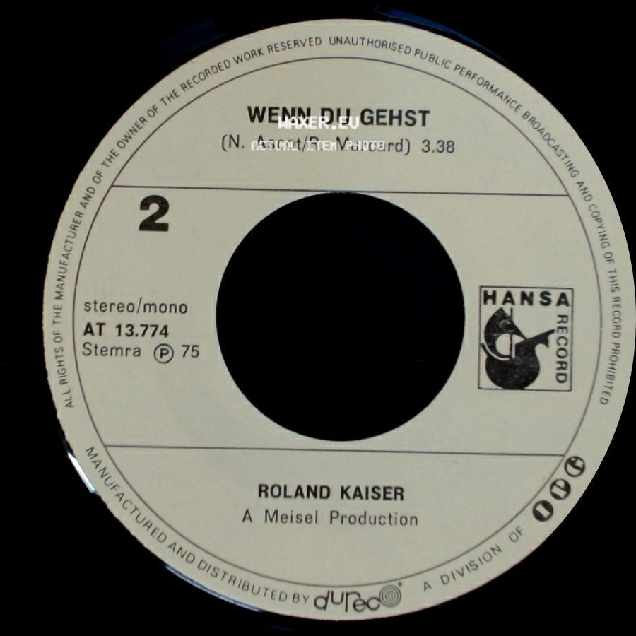 Roland Kaiser - Was Ist Wohl Aus Ihr Geworden / Wenn Du Gehst side B