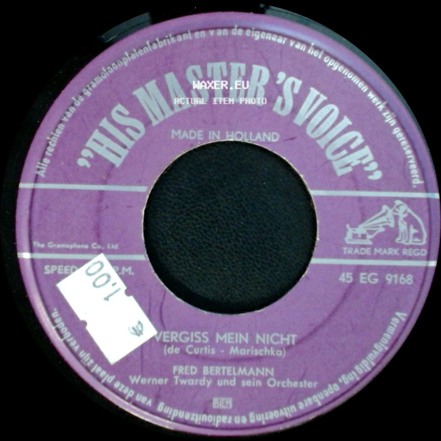 Fred Bertelmann / Bertelmann - Vergiss Mein Nicht / Mutterl-Lied side A