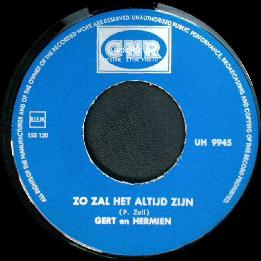 Gert En Hermien - Jij Alleen / Zo Zal Het Altijd Zijn side B