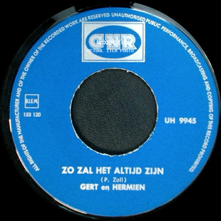 Gert En Hermien - Jij Alleen / Zo Zal Het Altijd Zijn side B