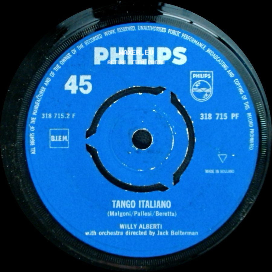Willy Alberti - Tango Italiano / Gondoli, Gondola side A