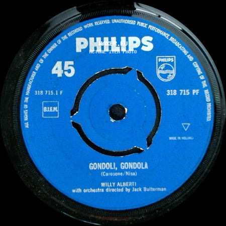 Willy Alberti - Tango Italiano / Gondoli, Gondola side B