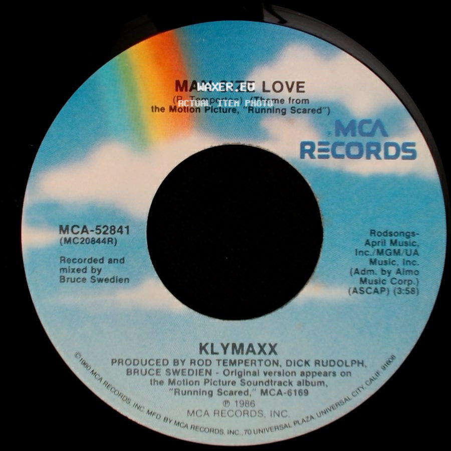 Klymaxx - Man Size Love (Remixed Edit) / Man Size Love side B
