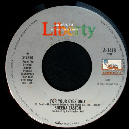 Sheena Easton - For Your Eyes Only / For Your Eyes Only side A