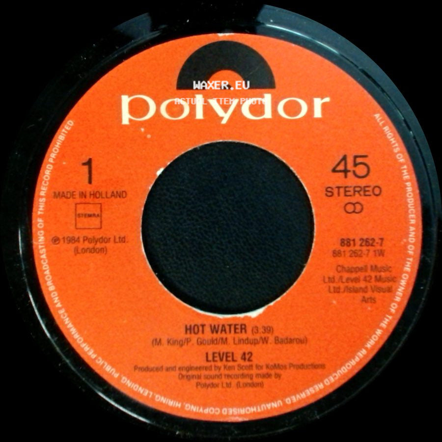 Level 42 - Hot Water / Standing In The Light side A
