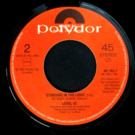 Level 42 - Hot Water / Standing In The Light side B