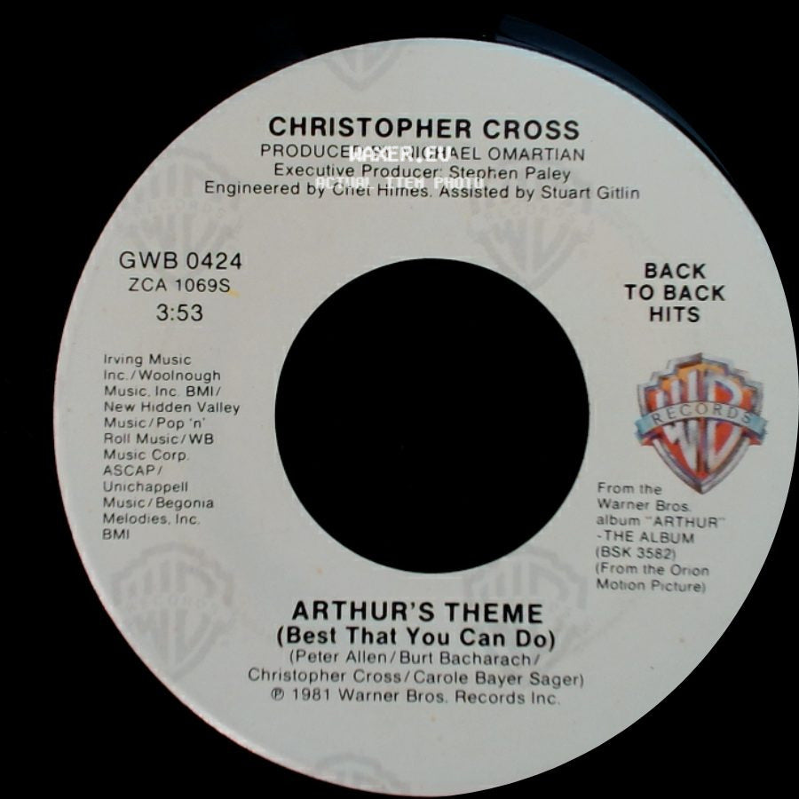 Christopher Cross - Arthur's Theme (Best That You Can Do) / Say You'll Be Mine side A