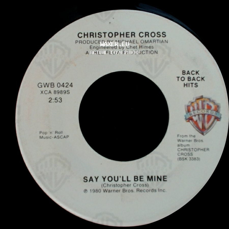 Christopher Cross - Arthur's Theme (Best That You Can Do) / Say You'll Be Mine side B