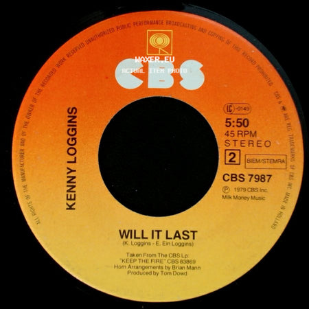 Kenny Loggins - Will It Last / This Is It side A