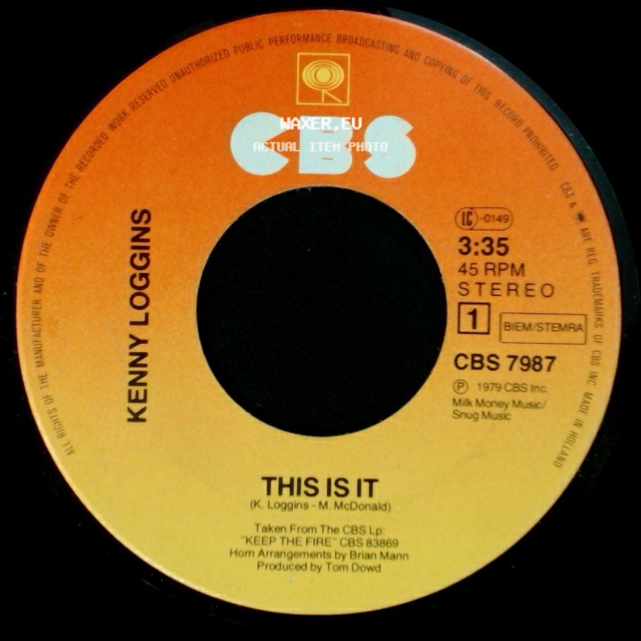 Kenny Loggins - Will It Last / This Is It side B