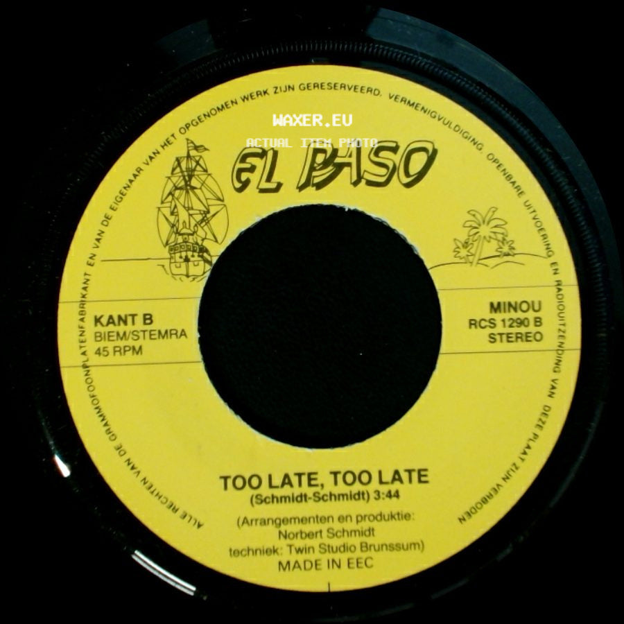 Unknown Artist - Too Late, Too Late / Love Is A Real Thing side A