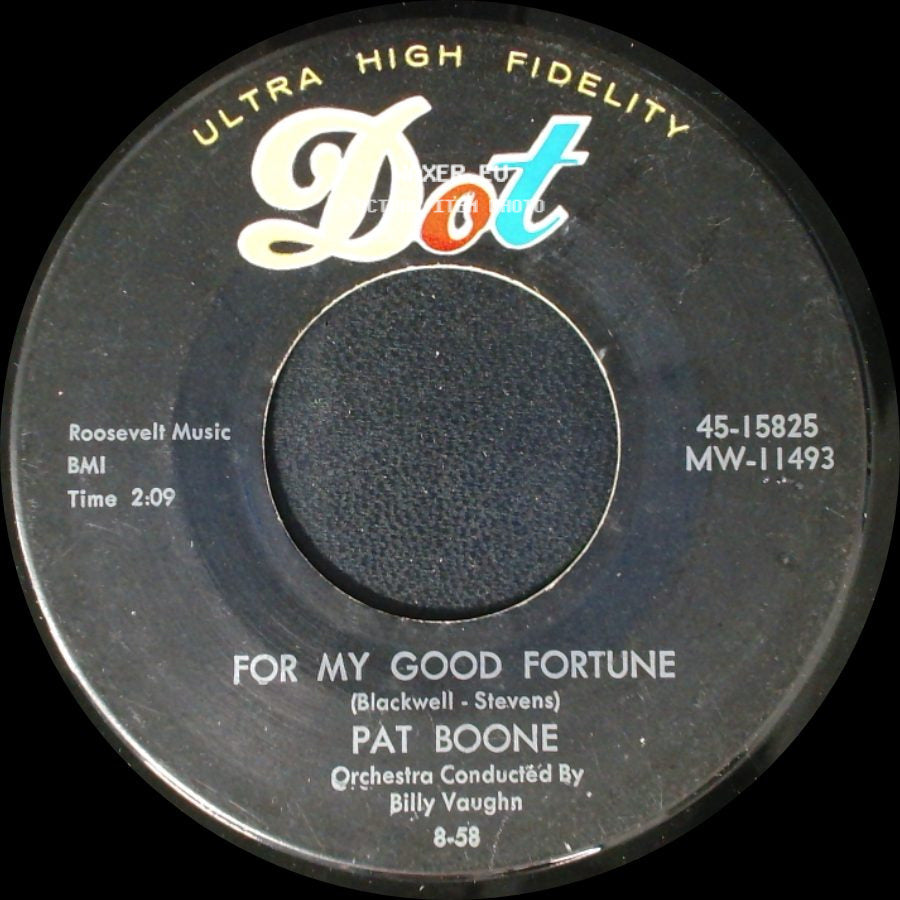 Pat Boone - Gee, But It's Lonely / For My Good Fortune side B