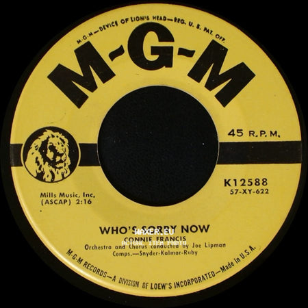 Connie Francis - Who's Sorry Now / You Were Only Fooling (While I Was Falling In Love) side A