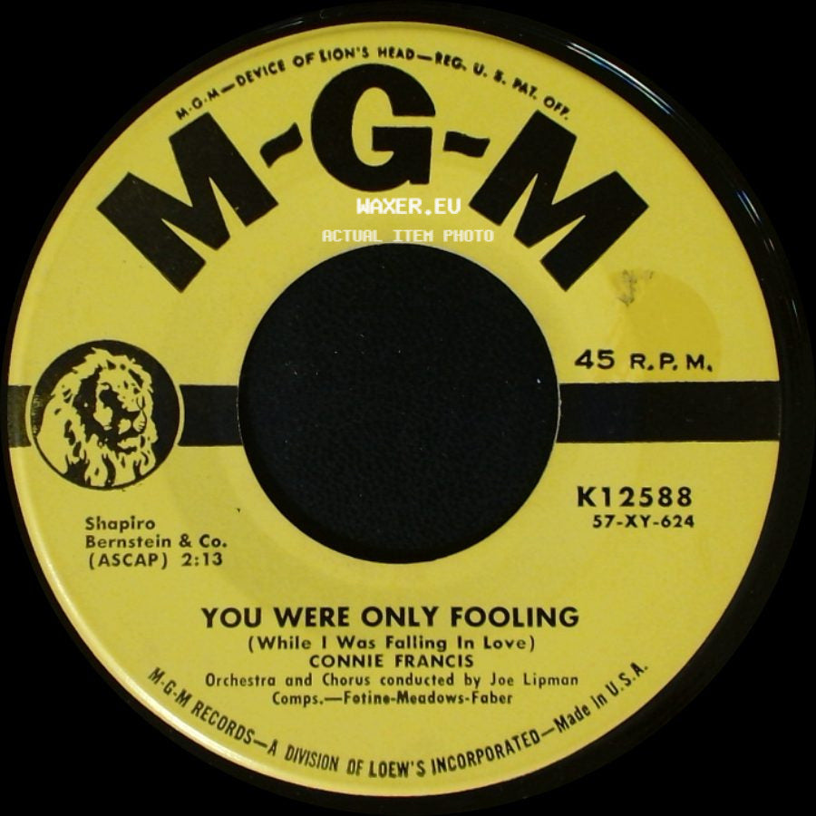 Connie Francis - Who's Sorry Now / You Were Only Fooling (While I Was Falling In Love) side B
