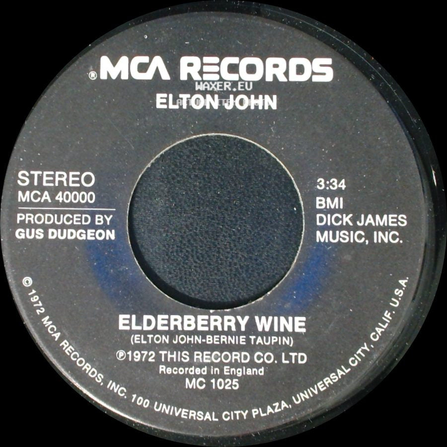 Elton John - Crocodile Rock / Elderberry Wine side B