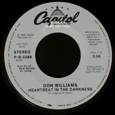Don Williams - Heartbeat In The Darkness / Heartbeat In The Darkness side A