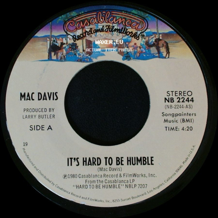 Mac Davis - It's Hard To Be Humble / The Greatest Gift Of All side A