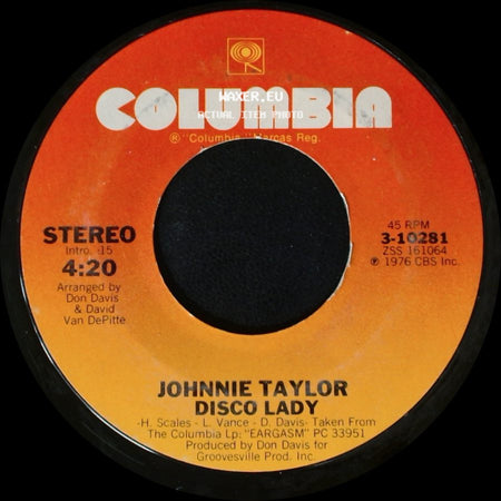 Johnnie Taylor - Disco Lady / You're The Best In The World side A