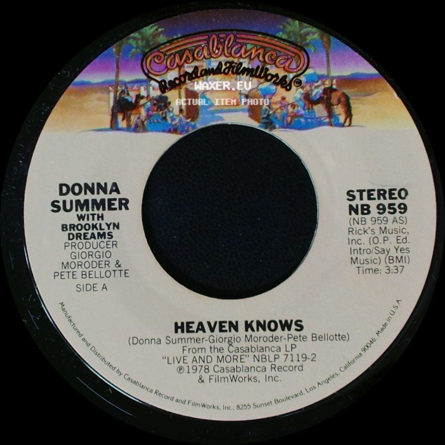 Donna Summer With Brooklyn Dreams / Donna Summer - Heaven Knows / Only One Man side A