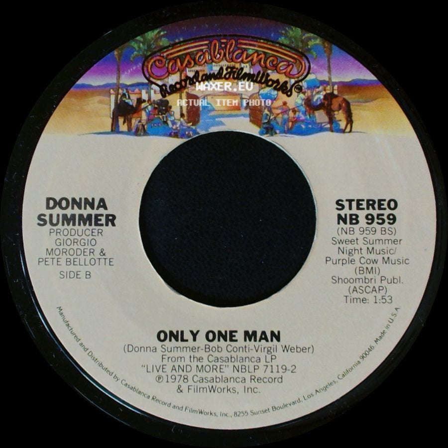 Donna Summer With Brooklyn Dreams / Donna Summer - Heaven Knows / Only One Man side B