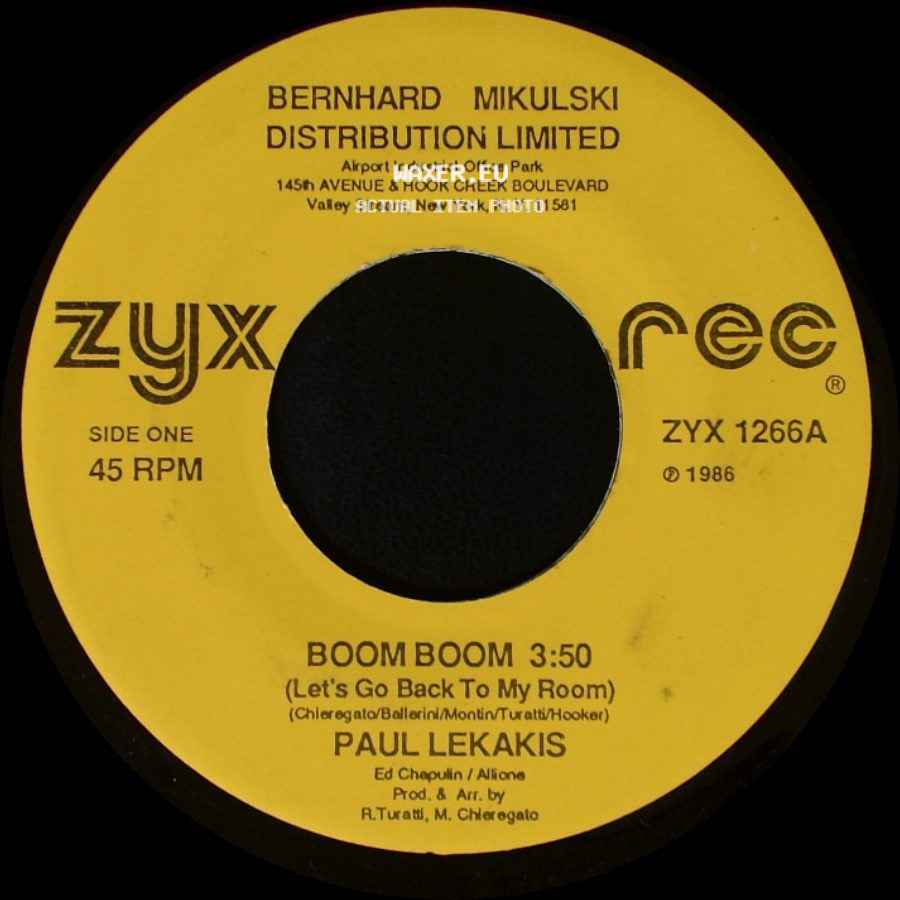 Paul Lekakis - Boom Boom (Let's Go Back To My Room) / Instrumental Room side A