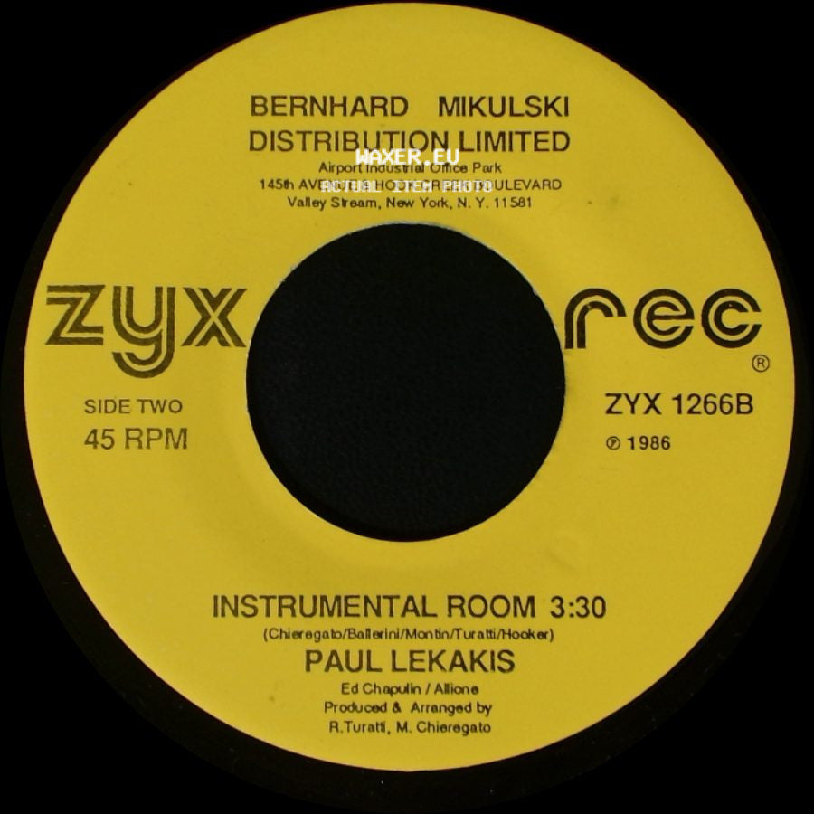 Paul Lekakis - Boom Boom (Let's Go Back To My Room) / Instrumental Room 3:30 side B