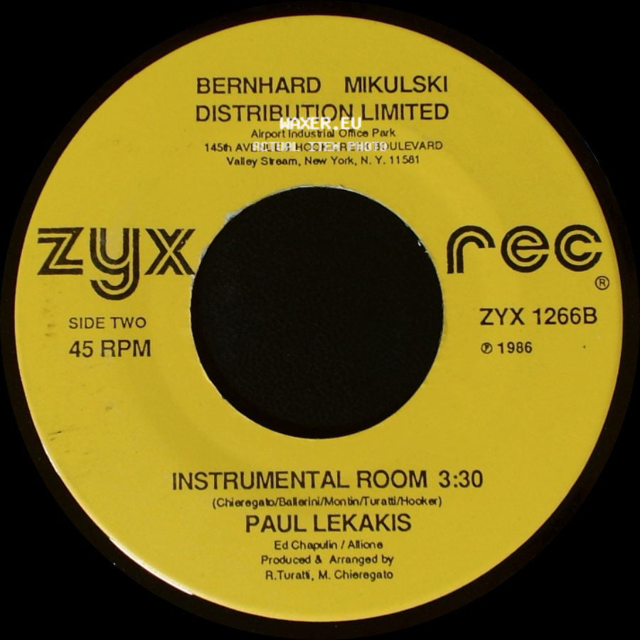 Paul Lekakis - Boom Boom (Let's Go Back To My Room) / Instrumental Room side B