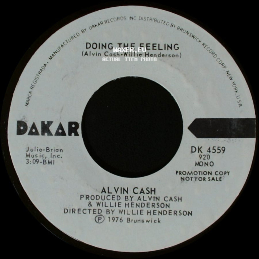 Alvin Cash - Doing The Feeling / Doing The Feeling side A