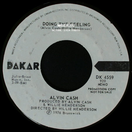 Alvin Cash - Doing The Feeling / Doing The Feeling side A