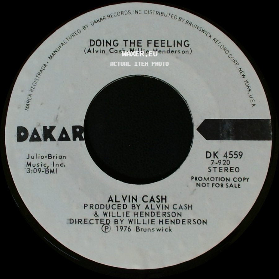Alvin Cash - Doing The Feeling / Doing The Feeling side B