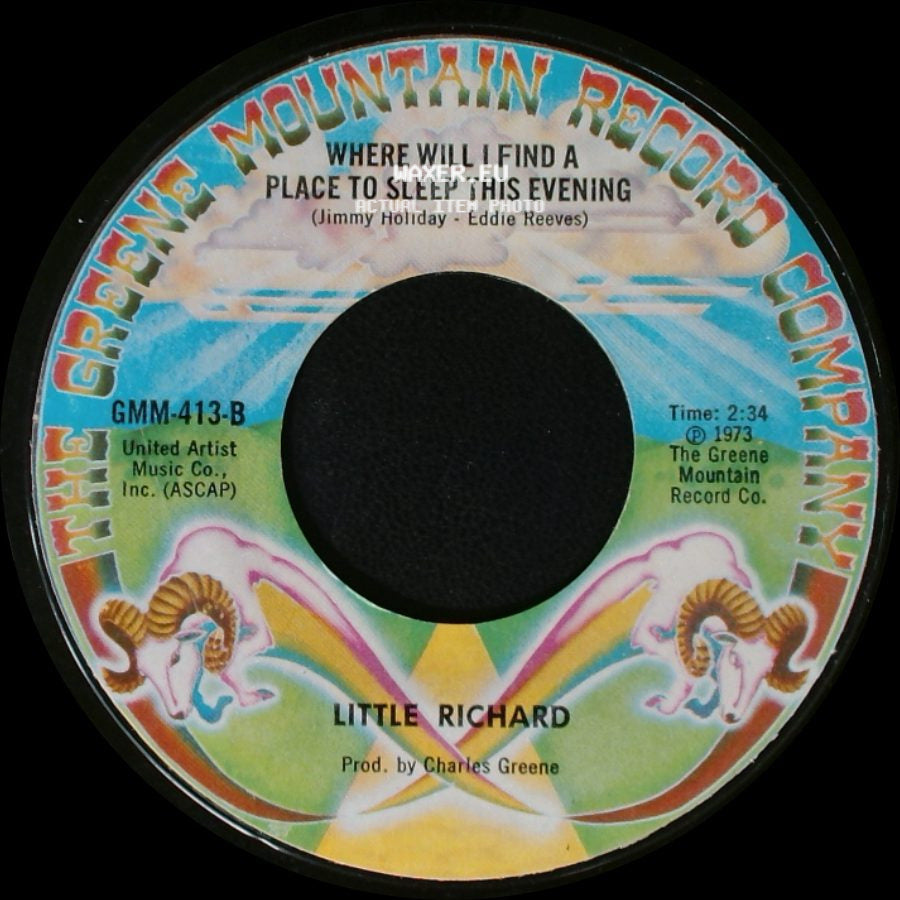Little Richard - In The Middle Of The Night / Where Will I Find A Place To Sleep This Evening side B