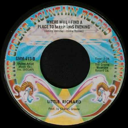 Little Richard - In The Middle Of The Night / Where Will I Find A Place To Sleep This Evening side B