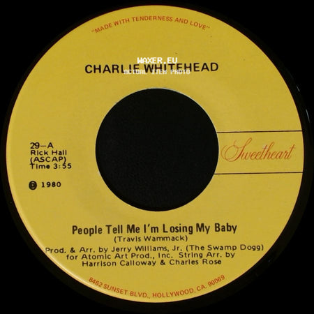 Charlie Whitehead - People Tell Me I'm Losing My Baby / I Finally Found Myself Something To Sing About side A